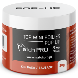 TOP BOILIES Kulki POP UP SAUSSAGE 8mm/20g MatchPro Przynęty do Methody / Karpiowe