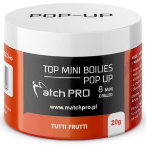 TOP BOILIES Kulki POP UP TUTTI FRUTTI 8/20 MatchPro Przynęty do Methody / Karpiowe