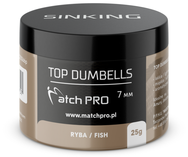 TOP DUMBELLS FISH 7mm / 25g MatchPro Przynęty do Methody / Karpiowe