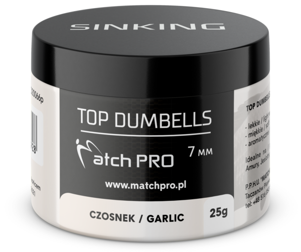 TOP DUMBELLS GARLIC 7mm / 25g MatchPro Przynęty do Methody / Karpiowe