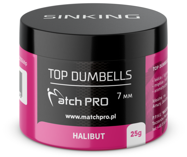 TOP DUMBELLS HALIBUT 7mm / 25g MatchPro Przynęty do Methody / Karpiowe