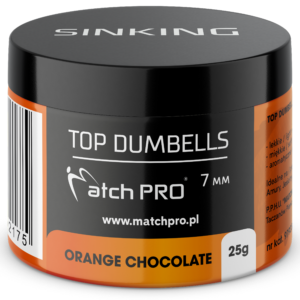 TOP DUMBELLS ORANGE CHOCOLATE 7mm / 25g MatchPro Przynęty do Methody / Karpiowe