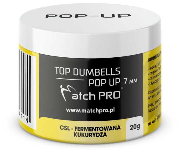 TOP DUMBELLS POP UP CSL 7mm / 20g MatchPro Przynęty do Methody / Karpiowe