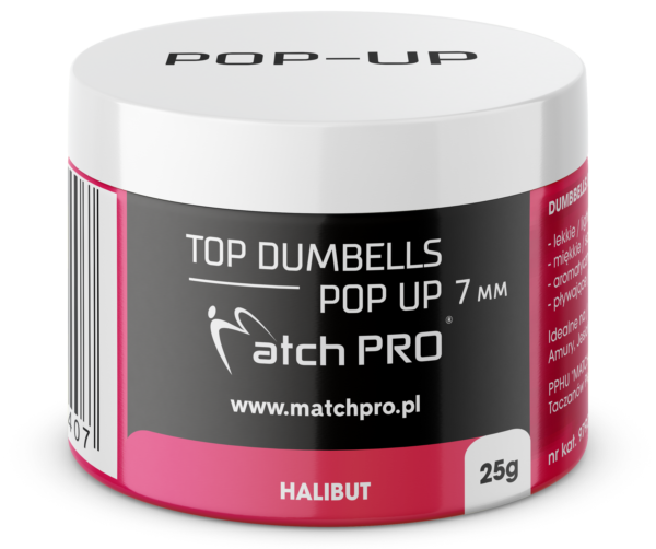 TOP DUMBELLS POP UP HALIBUT 7mm / 20g MatchPro Przynęty do Methody / Karpiowe