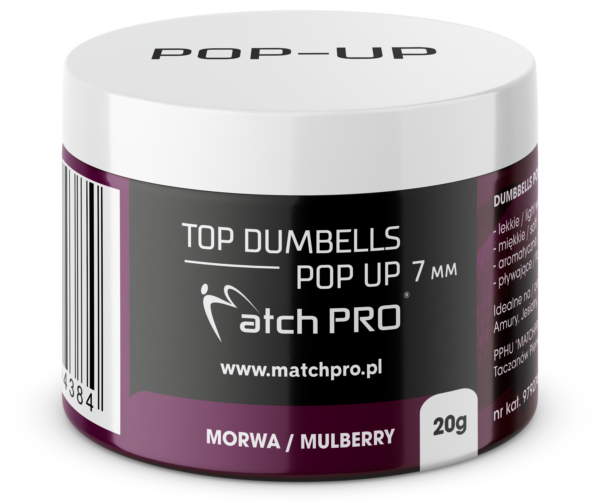 TOP DUMBELLS POP UP MULBERRY 7mm / 20g MatchPro Przynęty do Methody / Karpiowe