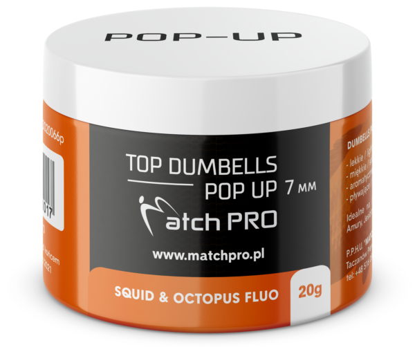 TOP DUMBELLS POP-UP SQUID & OCTOPUS FLUO 7mm / 20g MatchPro Przynęty do Methody / Karpiowe