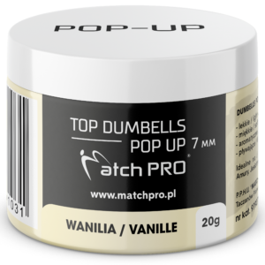 TOP DUMBELLS POP-UP VANILLE 7mm / 20g MatchPro Przynęty do Methody / Karpiowe