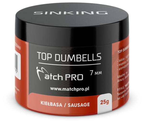 TOP DUMBELLS SAUSSAGE 7mm / 25g MatchPro Przynęty do Methody / Karpiowe