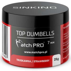 TOP DUMBELLS STRAWBERRY 7mm / 25g MatchPro Przynęty do Methody / Karpiowe