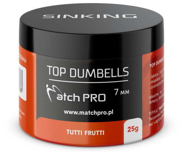 TOP DUMBELLS TUTTI FRUTTI 7mm / 25g MatchPro Przynęty do Methody / Karpiowe