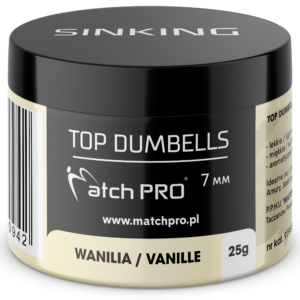 TOP DUMBELLS VANILLE 7mm / 25g MatchPro Przynęty do Methody / Karpiowe