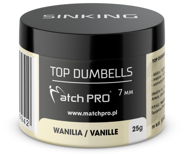 TOP DUMBELLS VANILLE 7mm / 25g MatchPro Przynęty do Methody / Karpiowe