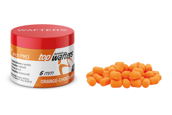 TOP DUMBELLS WAFTERS ORANGE CHOCOLATE 6mm 20g MatchhPro Przynęty do Methody / Karpiowe