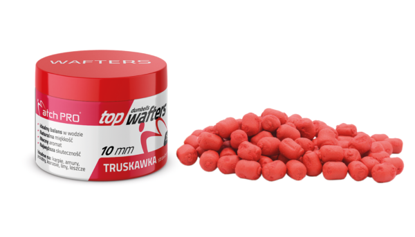 TOP DUMBELLS WAFTERS STRAWBERRY 10mm 25g MatchPro Przynęty do Methody / Karpiowe