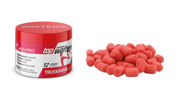 TOP DUMBELLS WAFTERS STRAWBERRY 12mm 25g MatchPro Przynęty do Methody / Karpiowe