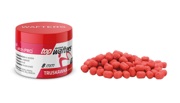 TOP DUMBELLS WAFTERS STRAWBERRY 8mm 20g MatchPro Przynęty do Methody / Karpiowe