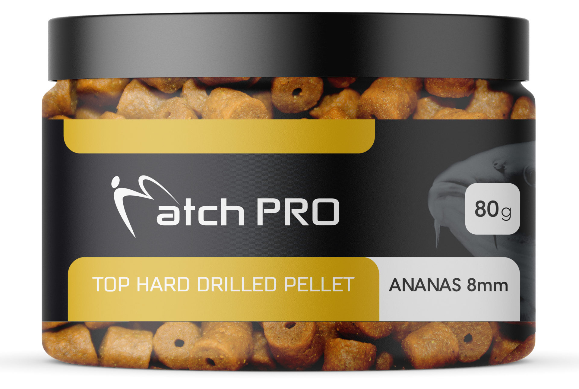 TOP HARD Ananas 8mm DRILLED Pellet MatchPro 80g Przynęty do Methody / Karpiowe