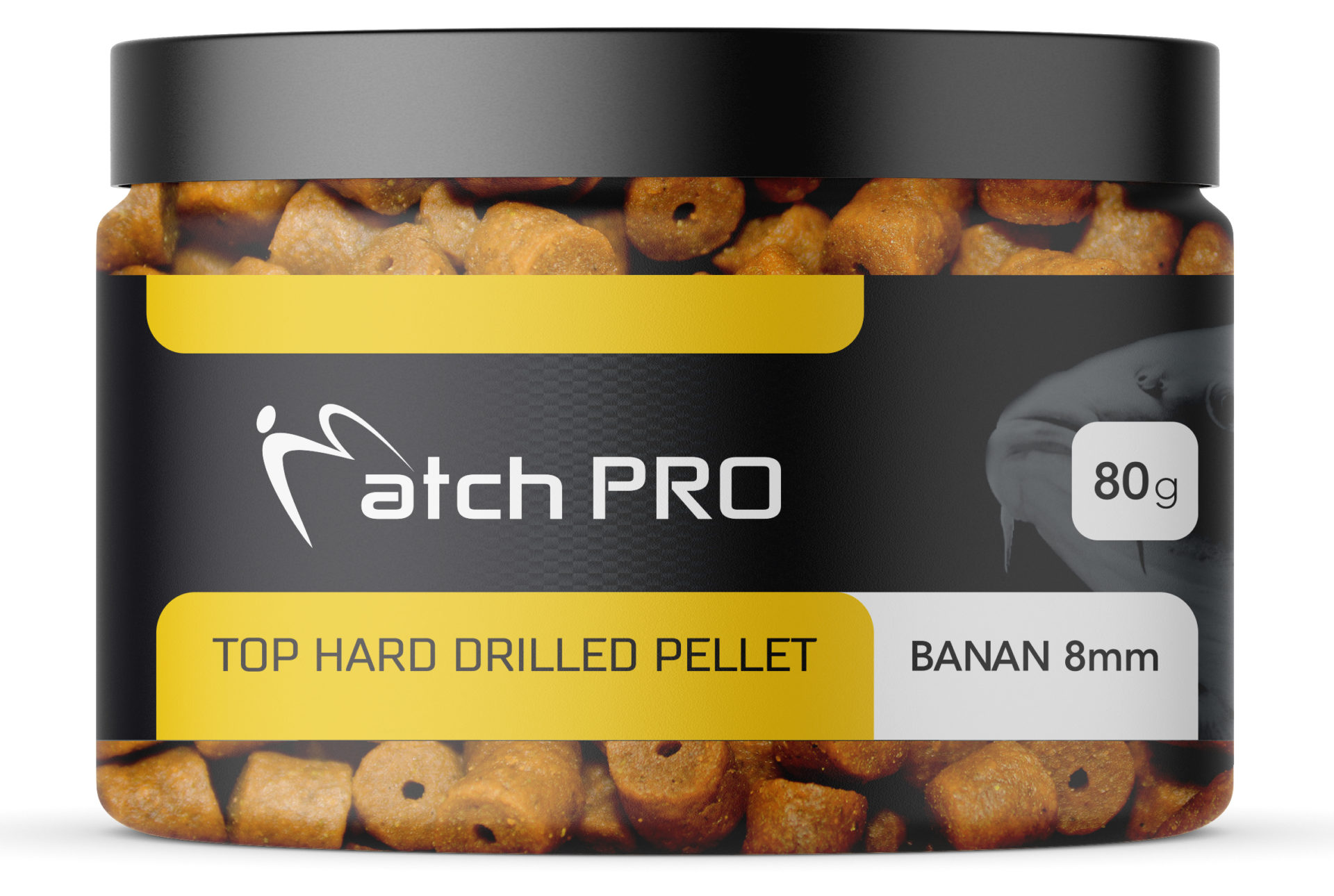 TOP HARD Banan 12mm DRILLED Pellet MatchPro 80g Przynęty do Methody / Karpiowe