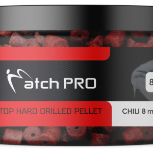 TOP HARD CHILI 12 mm DRILLED Pellet MatchPro  80g Przynęty do Methody / Karpiowe