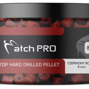 TOP HARD CZERWONY ROBAK 12mm DRILLED Pellet MatchPro  80g Przynęty do Methody / Karpiowe