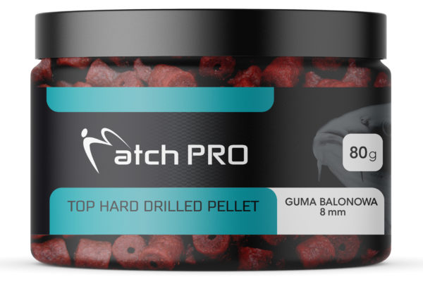 TOP HARD GUMA BALONOWA 8mm DRILLED Pellet MatchPro 80g Przynęty do Methody / Karpiowe