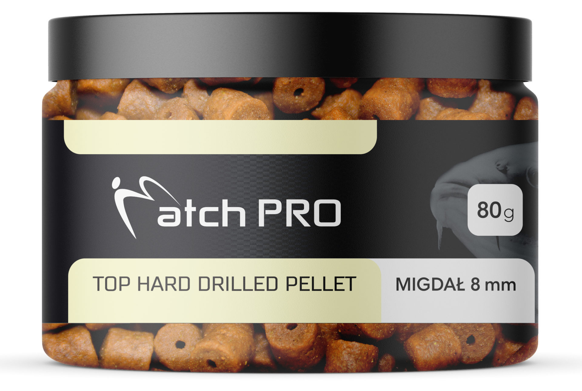TOP HARD MIGDAŁ 8mm DRILLED Pellet MatchPro 80g Przynęty do Methody / Karpiowe