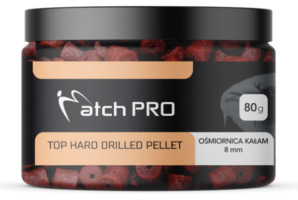 TOP HARD Ośmiornica - kałamarnica 12mm DRILLED Pellet MatchPro  80g Przynęty do Methody / Karpiowe