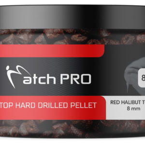 TOP HARD RED HALIBUT + TRUSKAWKA 12mm DRILLED Pellet MatchPro  80g Przynęty do Methody / Karpiowe