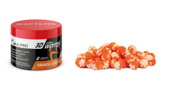 TOP WORMS WAFTERS DUO ORANGE-CHOCOLATE 8mm 20g MatchPro Przynęty do Methody / Karpiowe