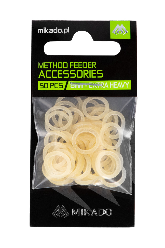 Mikado wędkarstwo - GUMKI DO PELETU - METHOD FEEDER - 3mm (HEAVY) - TRANSPARENTNY - op.50szt.