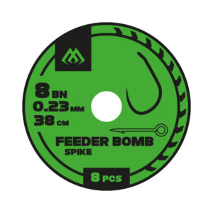 Sklep z Mikado Śląsk - PRZYPON FEEDER BOMB - Z IGŁĄ - hak bez zadziora nr 10 / żyłka: 0.20mm/38cm - op.8szt.