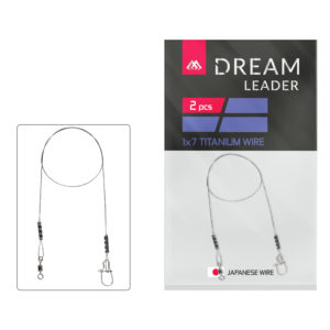 Sklep z Mikado Śląsk - PRZYPON TYTANOWY - DREAM LEADER - TITANIUM 1x7 25cm/15LB/7kg - op.2szt.