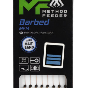 Sklep z Mikado Śląsk - PRZYPON MF - MF14 Z GUMKĄ - hak z zadziorem nr 6 / żyłka: 0.25mm/10cm - op.8szt.