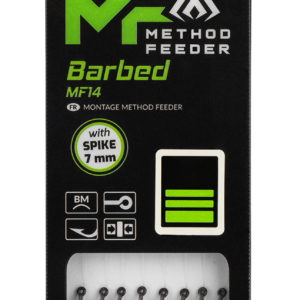 Sklep z Mikado Śląsk - PRZYPON MF - MF14 Z IGŁĄ - hak z zadziorem nr 4 / żyłka: 0.28mm/10cm - op.8szt.