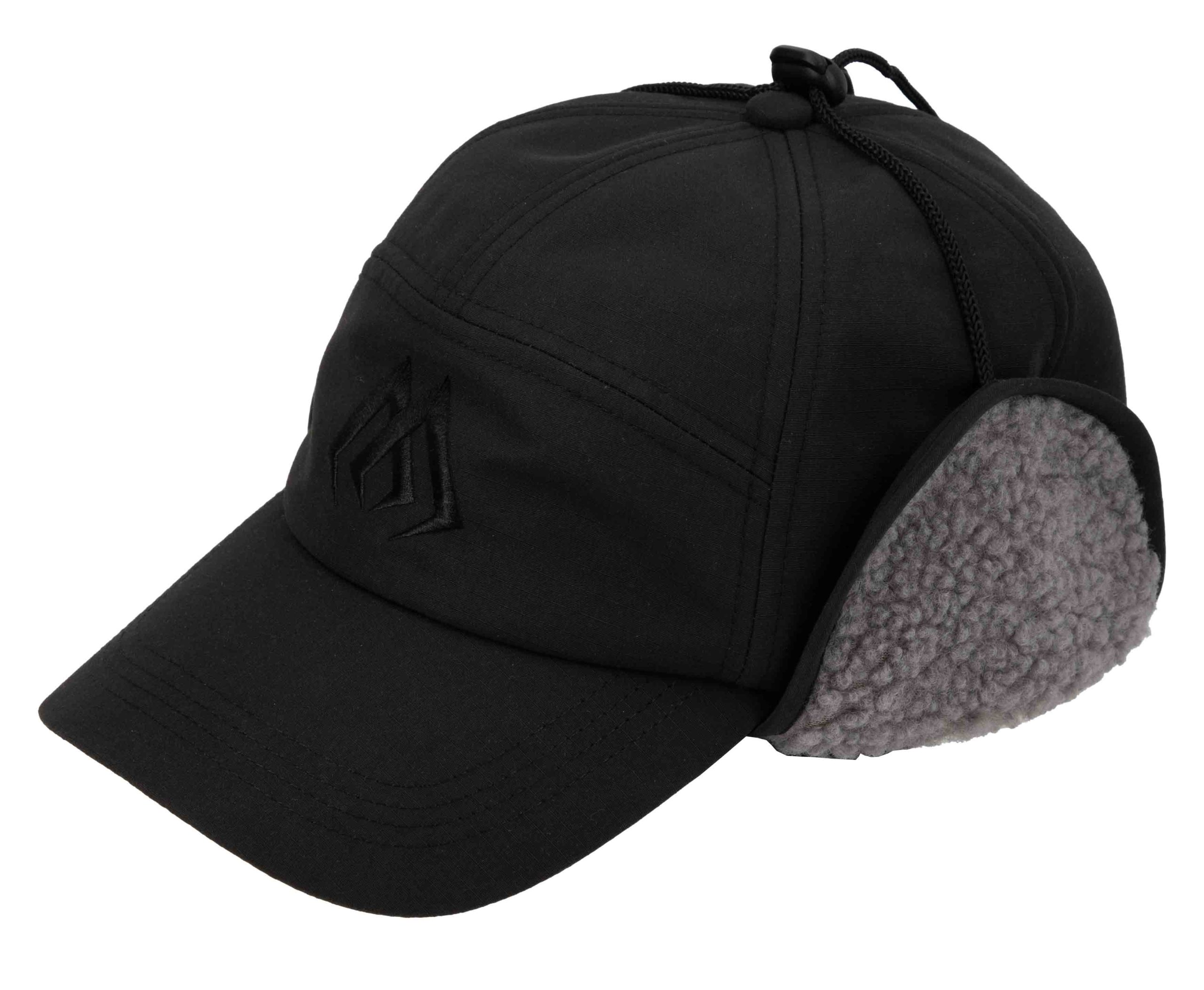 Sklep z Mikado Śląsk - CZAPKA ZIMOWA - Z DASZKIEM I POLAREM - CZARNA - op. 1szt.