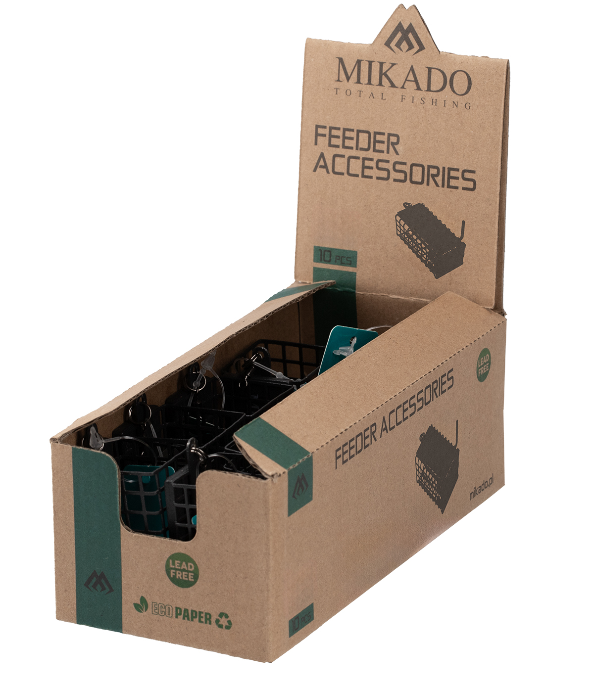 Mikado wędkarstwo - KOSZYCZEK ZANĘTOWY - KWADRATOWY Z PAZUREM - 70g (30x30x45) - op.1szt.