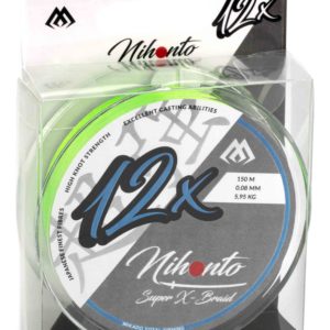 Sklep z Mikado Śląsk - PLECIONKA - NIHONTO SUPER X-BRAID - 0.10mm/8.25kg/150m - FLUO - op.1szp.