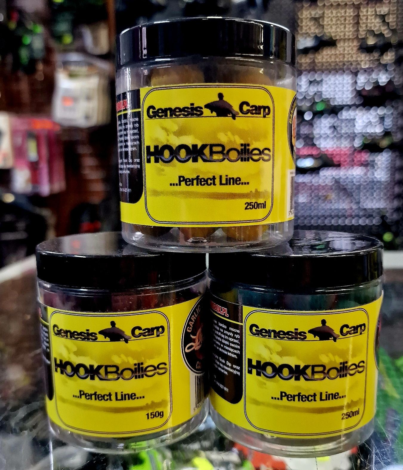 Genesis Carp Genesis Carp Kulki haczykowe 20mm 2+1 gratis - Pikantna Kiełbasa + Garlic Squid + Czaki