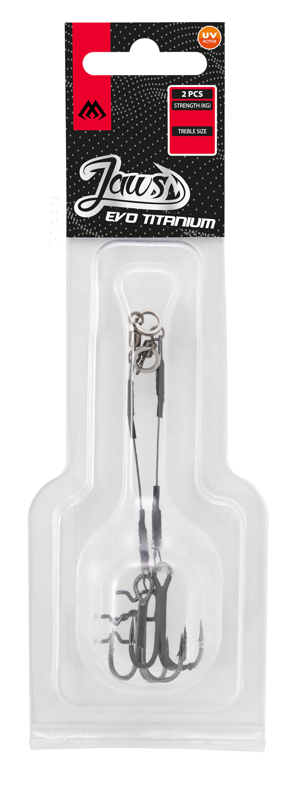 Mikado wędkarstwo - DOZBROJKA - TYTANOWA JAWS EVO TITANIUM - 15kg/10cm - kotwica 1 - op.2szt.