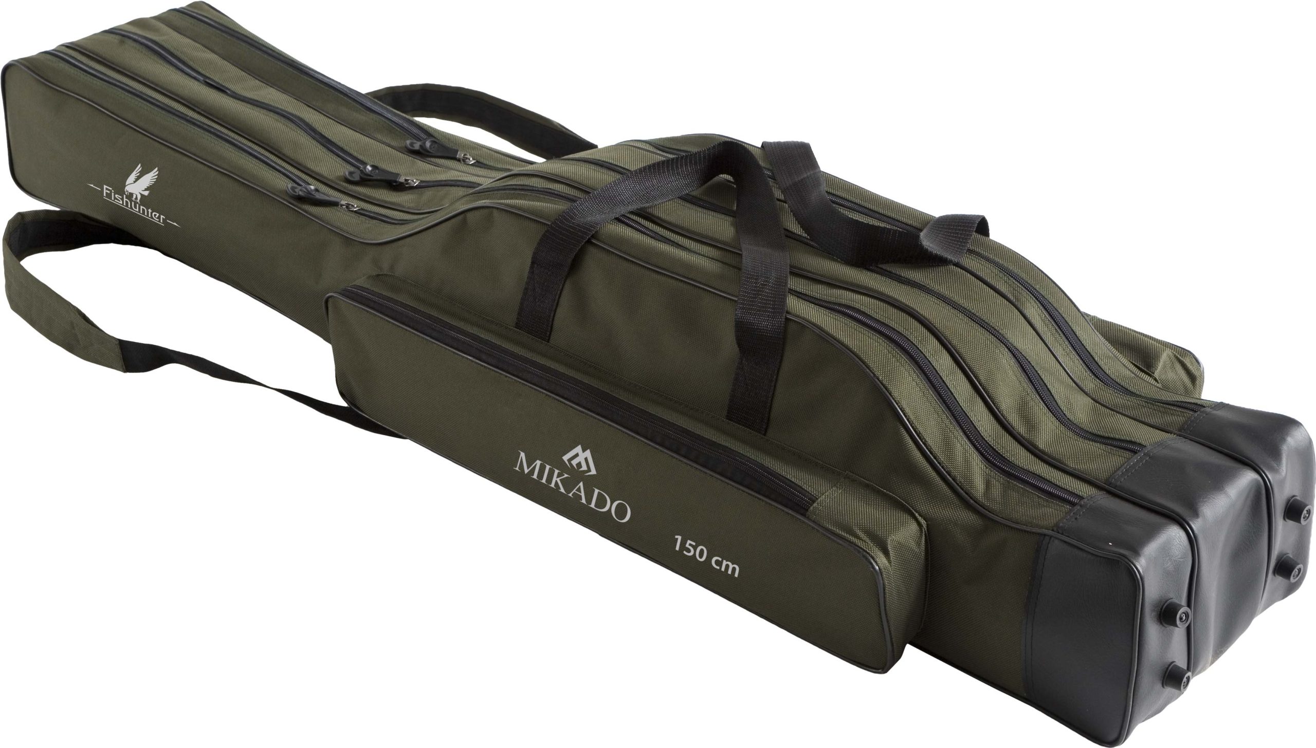 Sklep z Mikado Śląsk - POKROWIEC NA WĘDKI - WĘDK. 3 KOMOROWY 140cm USZTYWNIANY - ZIELONY - op.1szt.