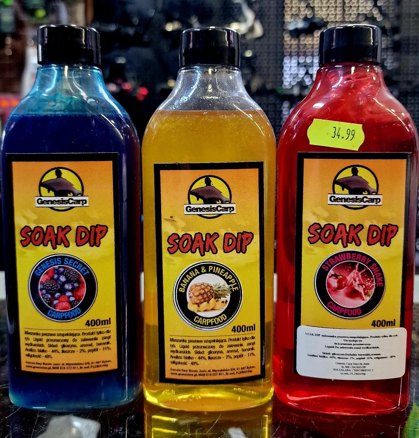 Genesis Carp SoakDip 2+1 gratis - Genesis Secret + Banan Pineapple + Strawberry Shake